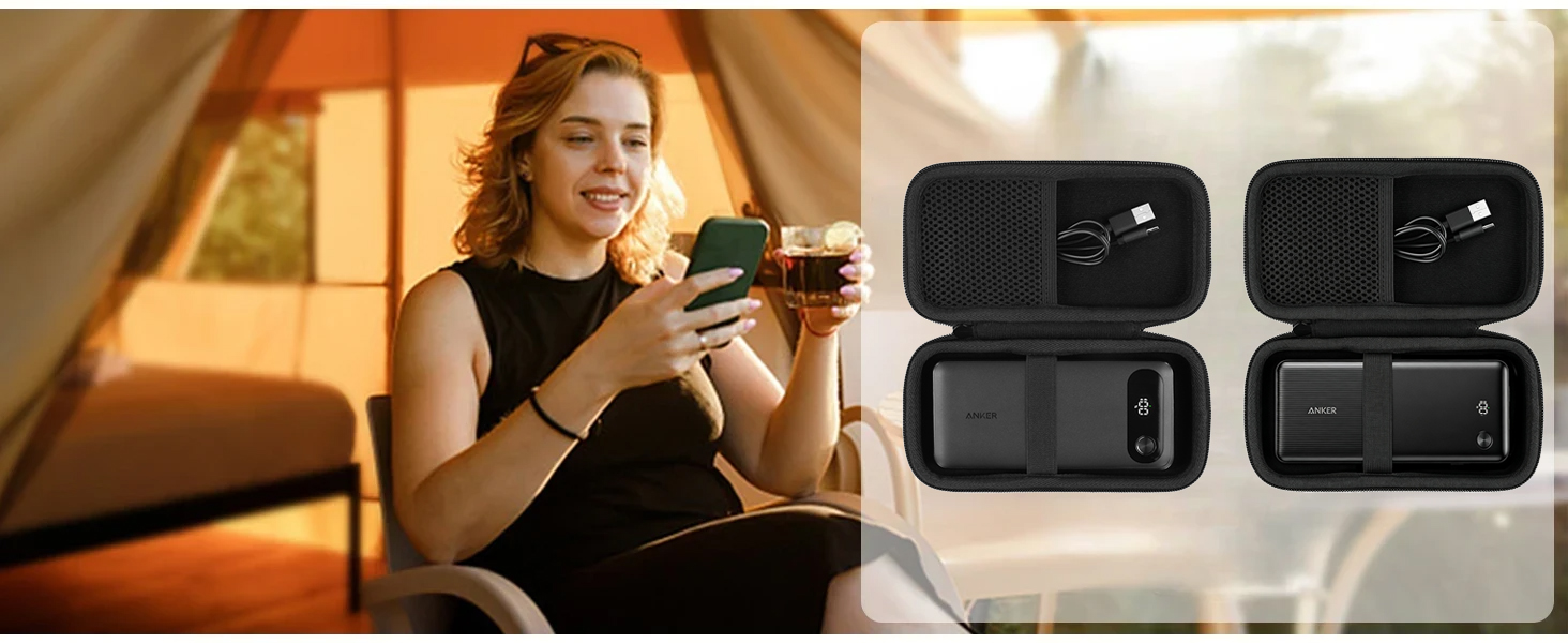 Amazon | Khanka 収納ケース 互換品 Anker Power Bank (20000mAh, 87W